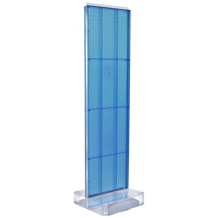 Azar Displays Two-Sided Pegboard Floor Display On a Square Studio Base 700770-BLU